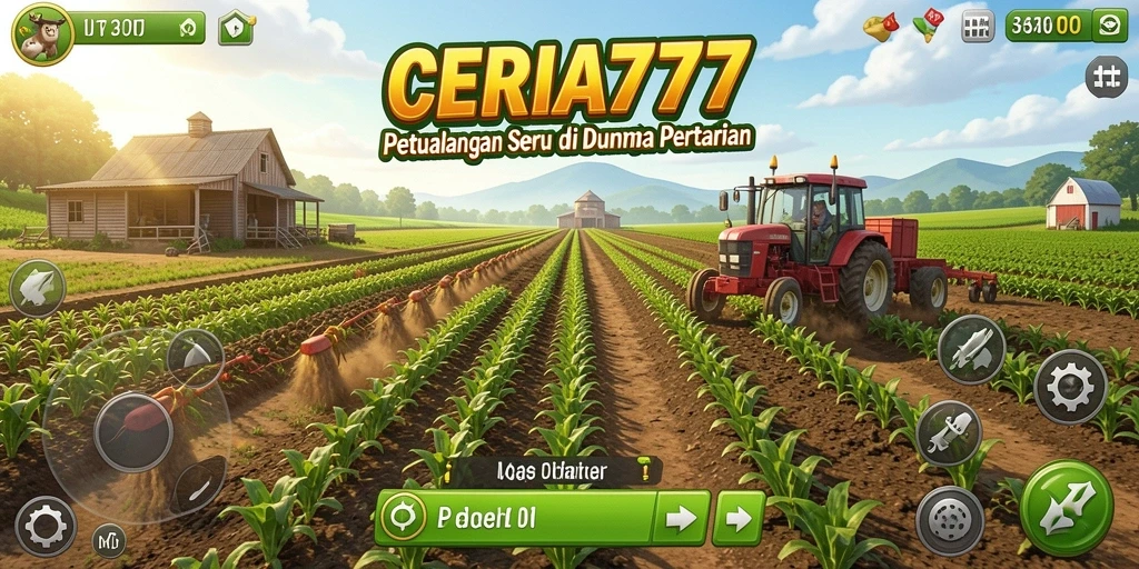 Tampilan gameplay <strong>CERIA777</strong> yang menarik dengan kegiatan bertani yang seru.