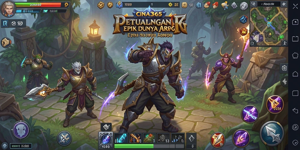 Gameplay seru dan mendebarkan dalam CINA365 ARPG.