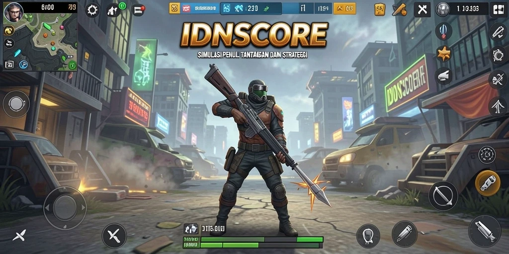 Tangkapan layar gameplay IDNSCORE yang memperlihatkan elemen simulasi.