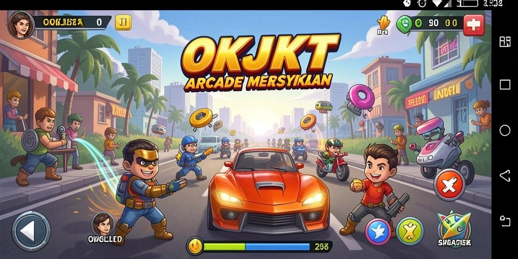 Tampilan gameplay seru dan menarik dari OKJKT.