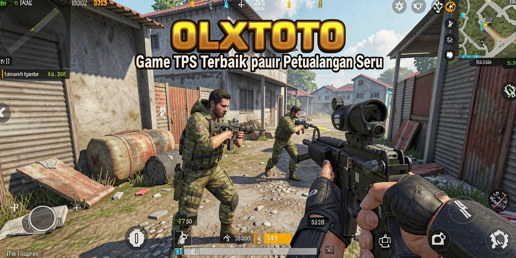 Screenshot OLXTOTO menampilkan aksi intens dalam pertempuran TPS.