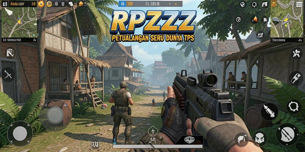 Tampilan gameplay mendebarkan dalam dunia TPS yang penuh aksi.