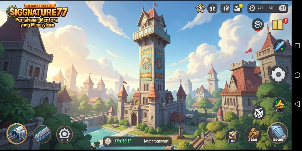 Tampilan gameplay epik dari SIGNATURE77 dalam pertahanan menara.
