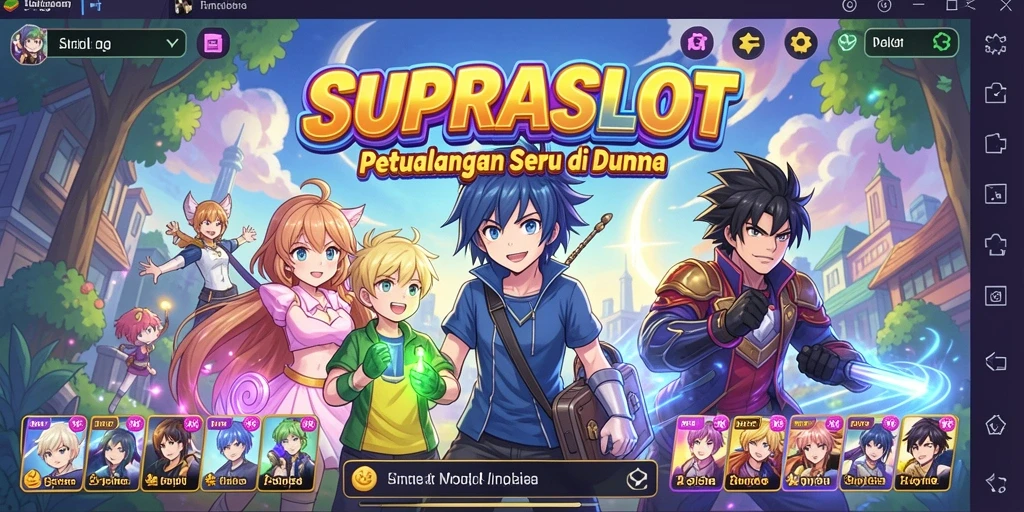 Tampilan gameplay seru dari SUPRASLOT dalam dunia Anime.